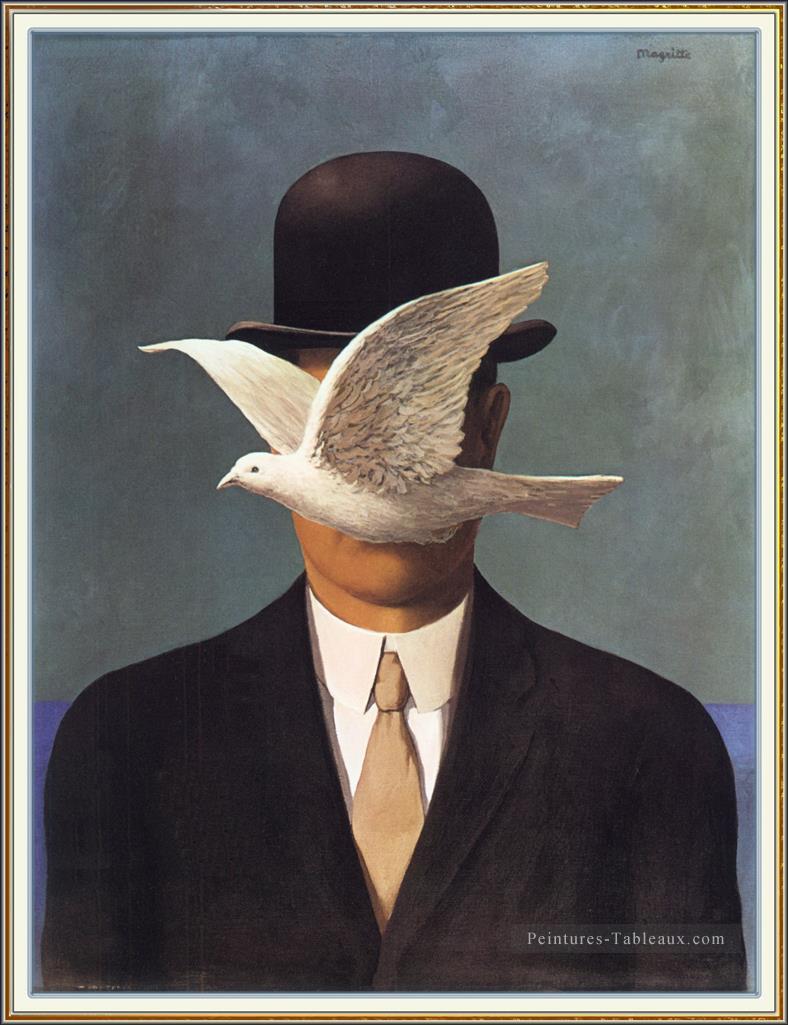 Hombre con bombín 1964 René Magritte Pintura al óleo